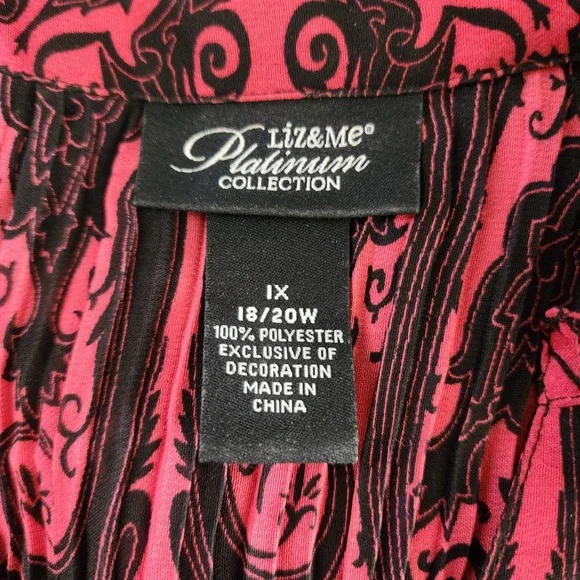 Liz Me 1X Plus Sz Top Ombre Sequins Dress Purple Black Paisley Whimsigoth Witch - Picture 7 of 8